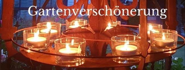 Gartenverschönerung mit Licht und Kerzen